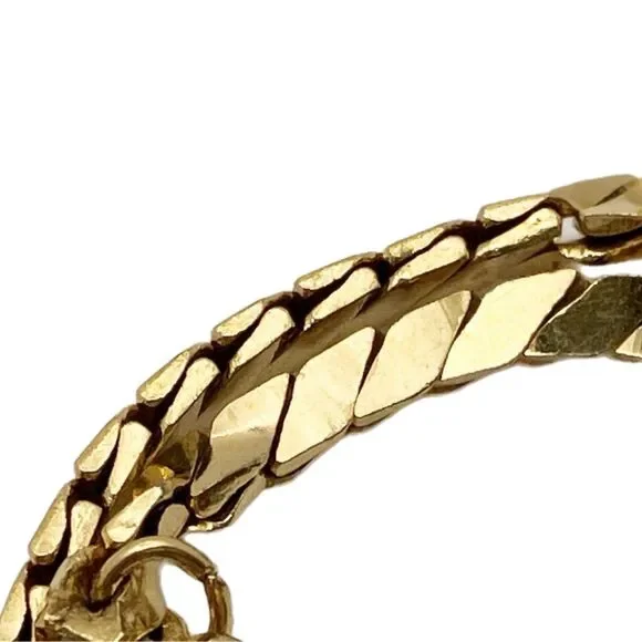 Givenchy (Authentic) Gold Bijoux Double G Serpentine Style Vintage Bracelet, EUC - Picture 4 of 8